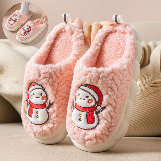 Snowy SnuggleSlips: Cozy Winter Home Slippers with Plush Soles FINDOPIA