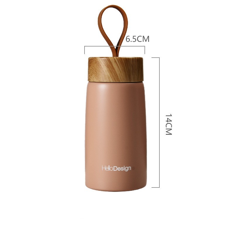 Bambou and Stainless Steel Coffee Flask, Mug 9.5 oz