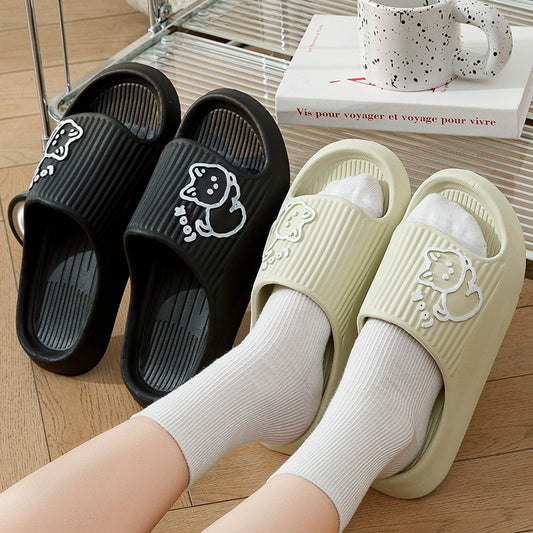 Cute Cat Slippers - Summer Women's Platform Slippers, Non-Slip Indoor Outdoor Shoes FINDOPIA