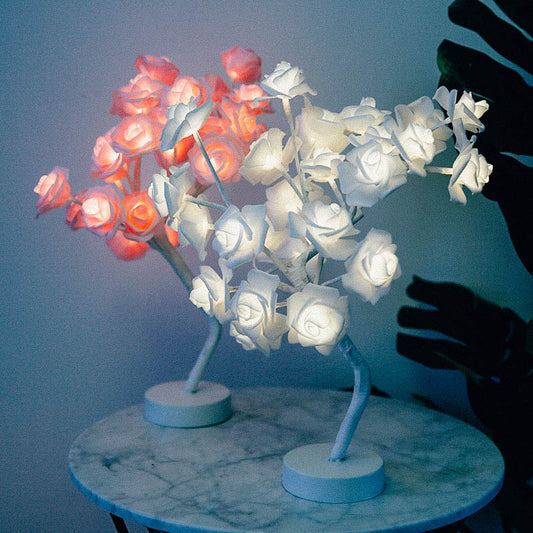 Enchanting Rose Tree Lamp: USB/Battery LED Night Light for Bedroom and Home Decor FINDOPIA