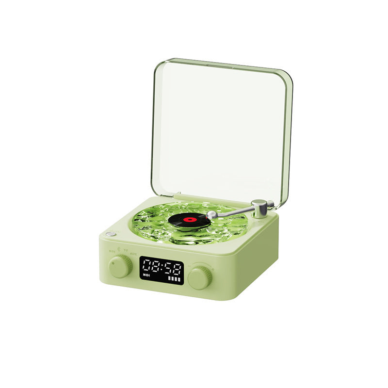 Vintage Vinyl Bluetooth 5.0 Turntable Speaker with RGB Light Show and White Noise