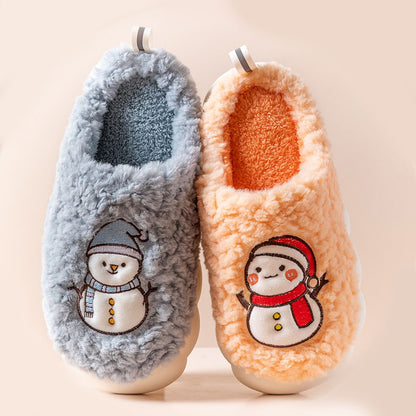 Snowy SnuggleSlips: Cozy Winter Home Slippers with Plush Soles