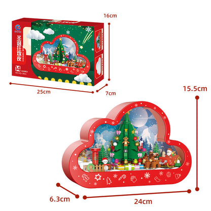 Christma Yeni Stil Montajlı Yapı Taşı Oyuncaklar Bulut Gece Lambası Dekoratif Aynalar Çerçeve LED Masa Lambaları Yaratıcı Masa Yatak Odası El Yapımı Doğum Günü Hediyeleri