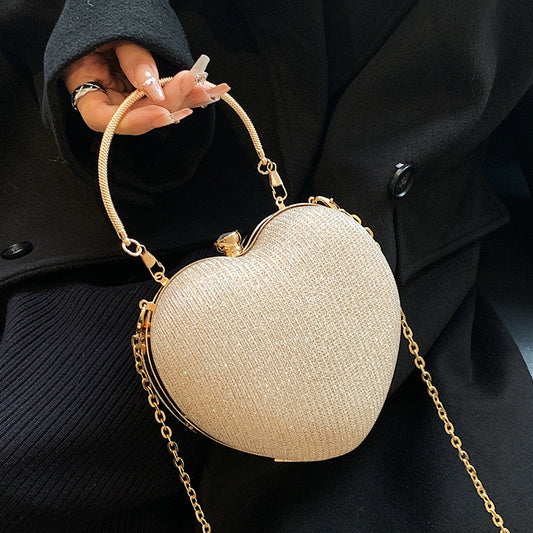 New Fashion Chain Crossbody Explosion Handheld Heart Bag FINDOPIA